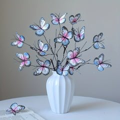 Artificial Butterfly Bouquet in Vase Home Decor Pink & Polyester Flowers