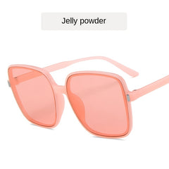 Large Square Sunglasses Gradient Lens Women Driving Eyeglasses