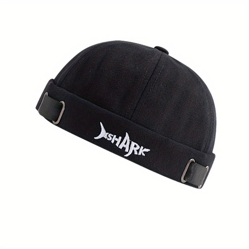 Cotton Shark Embroidery Melon Caps Skullies Beanie