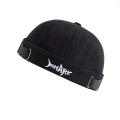 Cotton Shark Embroidery Melon Caps Skullies Beanie