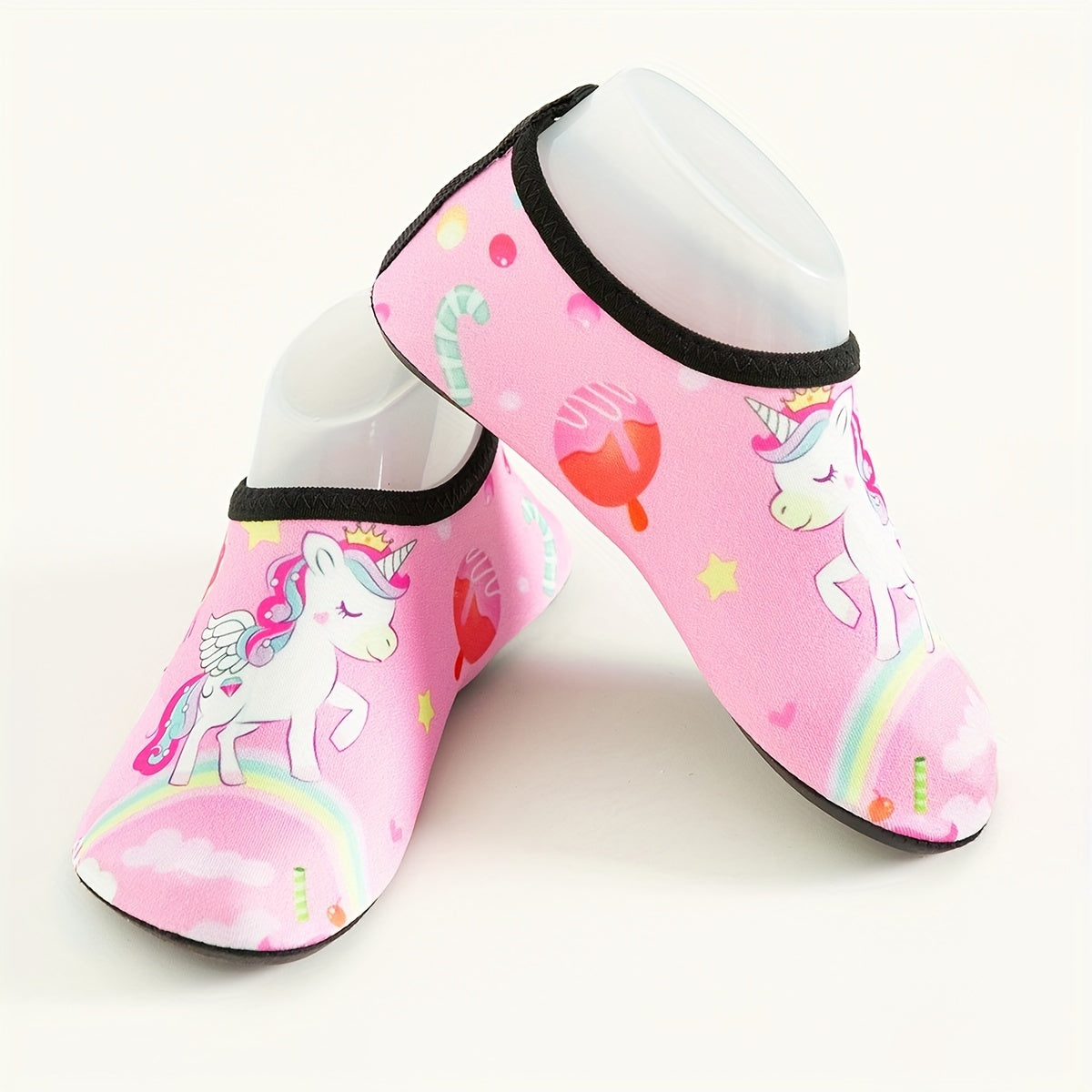Girl's Pony Pattern Water Shoes Quick Dry Non Slip Soft Beach Aqua Socks