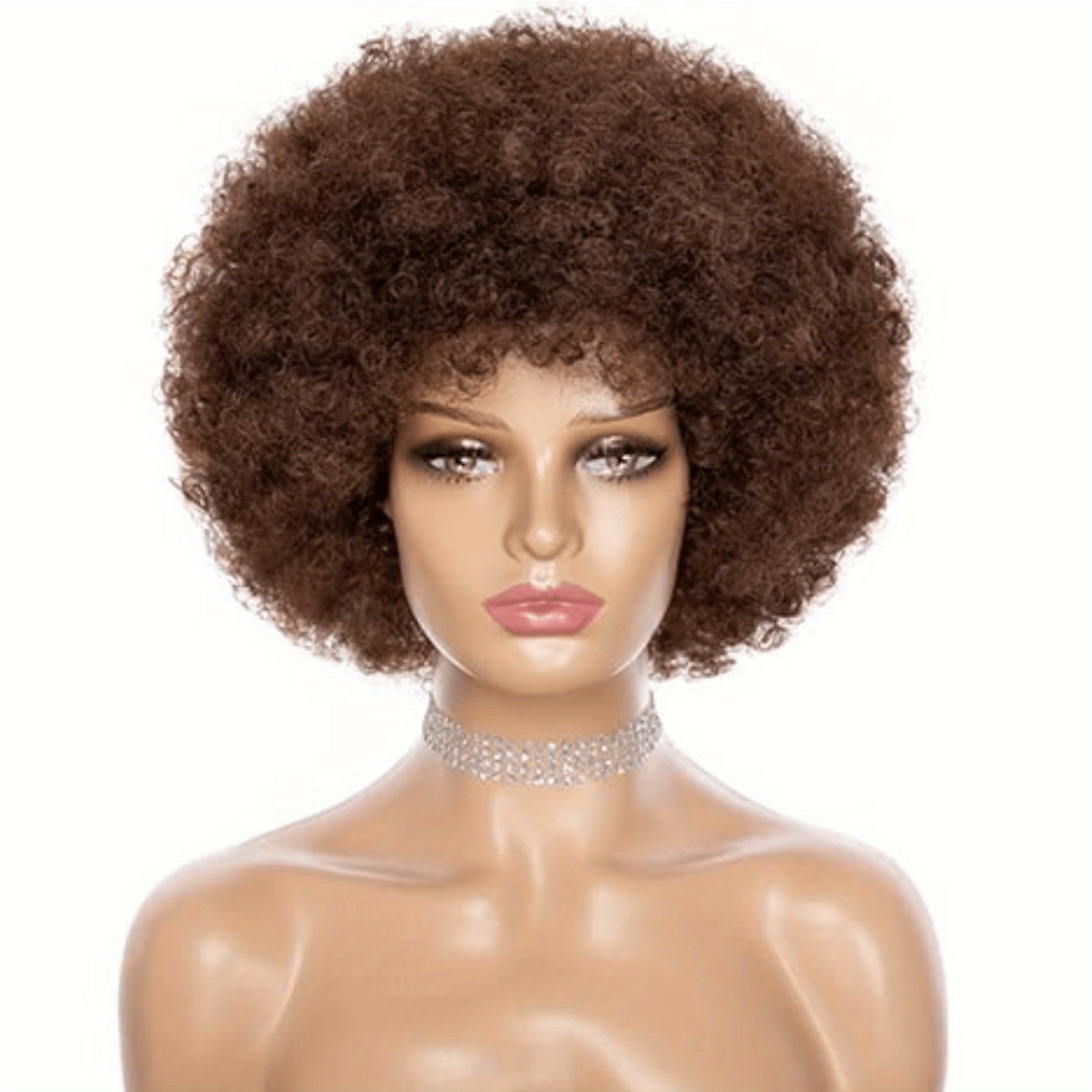 Afro Kinky Curly Hair Wigs Synthetic Fiber Hair Replacement Wigs