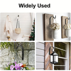 4pcs Wall Mounted Hooks Plant Brackets Hangers Iron Hooks For Hanging