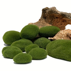 6pcs False Moss Green Stone Bonsai Decoration