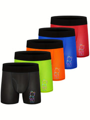 5pcs Boys Quick Dry Boxers Underwear