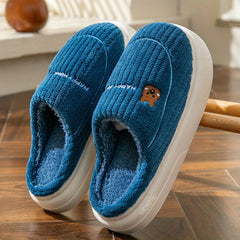 Cozy Bunny Plush Slippers Anti-Skid Indoor Shoes for Men