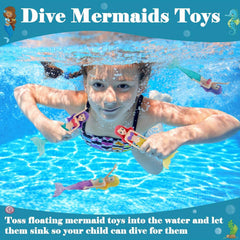 5pcs Mermaid Bath Toys for Girls & Boys with Gloves & Scarf