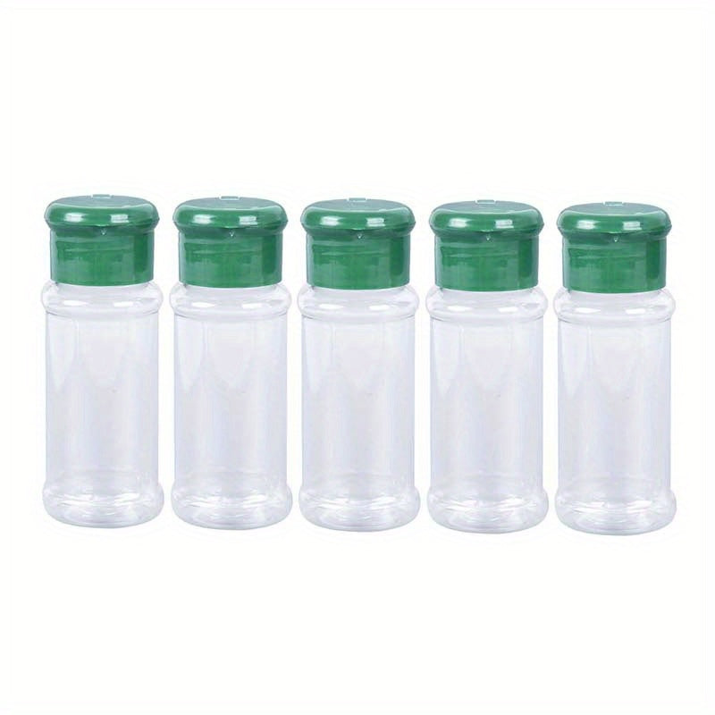 5pcs Spice Shakers Plastic Seasoning Jar, Creative Design, Salt Pepper Storage