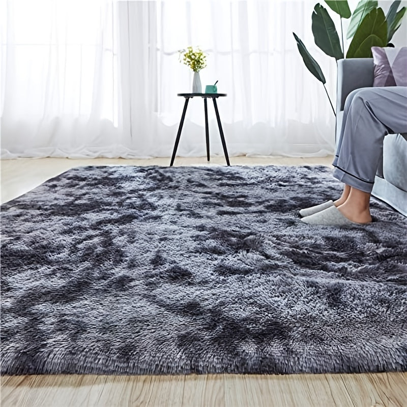 Tie Dye Plush Fabric Bedside Blanket Soft and Cozy Rug 78x110in
