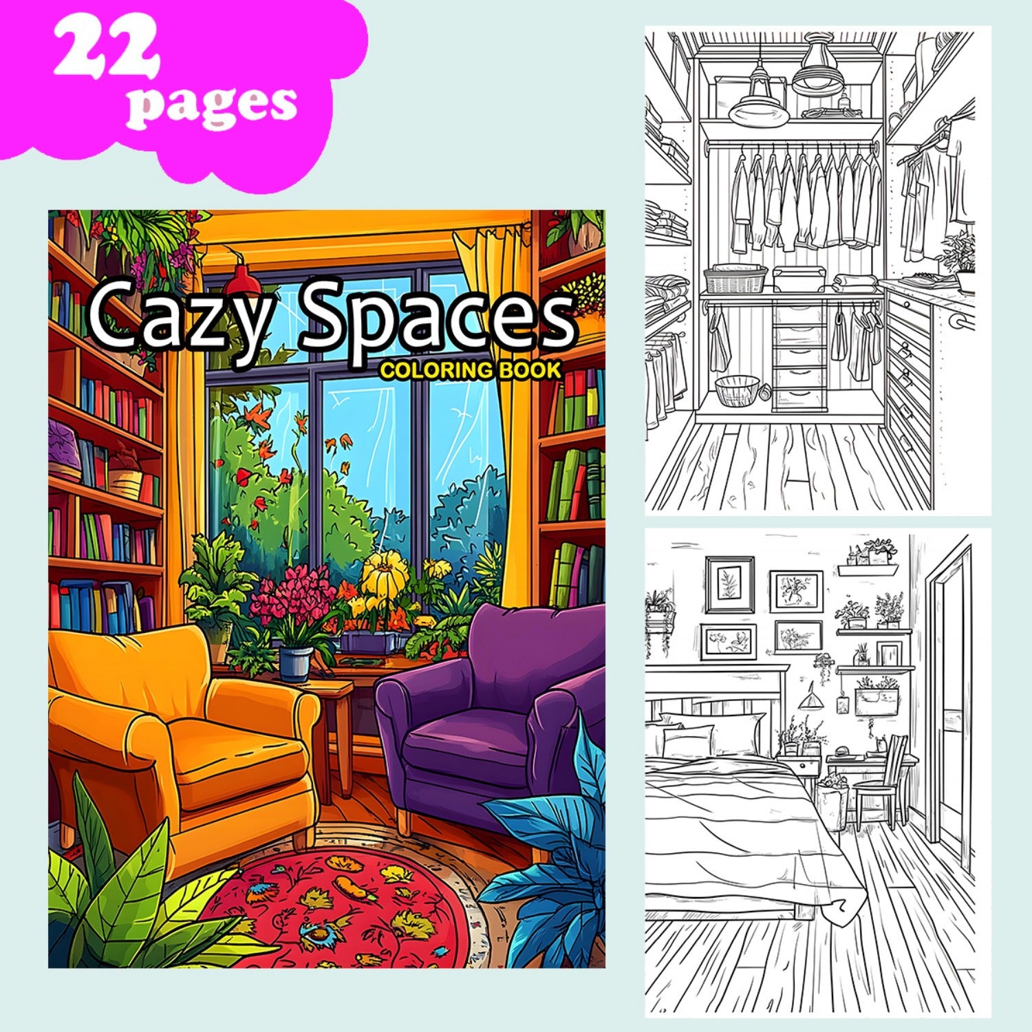 Beauty Supply Coloring Book Watercolor Paper Cozy Coloring