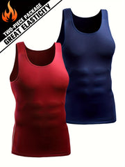 2pcs Men's Quick Drying Tank Tops Sleeveless T shirt for Gym Workout
