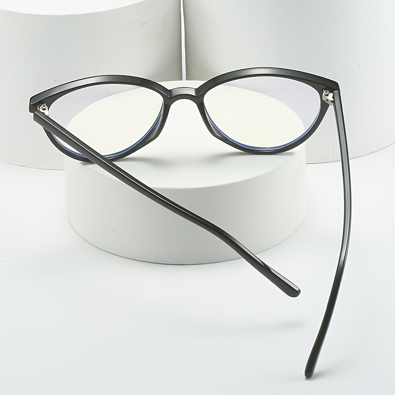 Cat Eye Light Blocking Glasses Clear Lens Anti Eyestrain for Women Men
