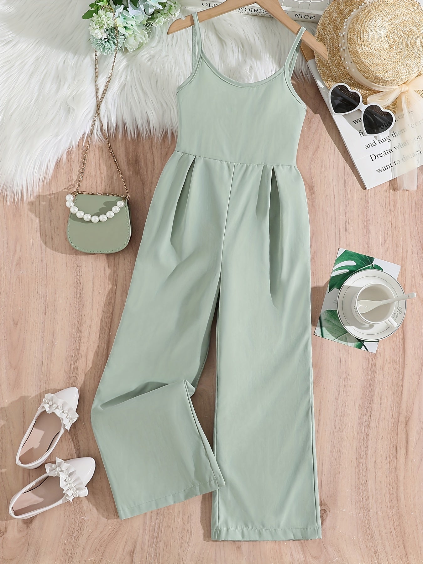 Girls Sleeveless Jumpsuit Casual Bib Pants Kids Clothes Summer