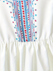 Girls Print Princess Dress Off Shoulder Casual Kids Summer Clothes