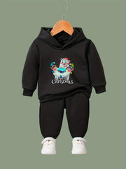 Girls 2pc Cartoon Bear & Elfins Hooded Sweatshirt & Sweatpants Set