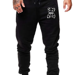 Men's Graphic Print Drawstring Elastic Waist Pants Casual Sweatpants