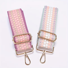 Colorblock Pattern Bag Strap Lightweight Adjustable Travel Accessories
