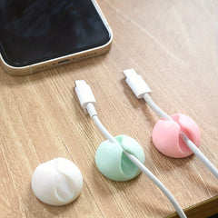 3pcs Desktop Data Cable Charging Cable Storage Organizer