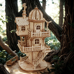 3D Wooden Treehouse Puzzle Model DIY Assembly Gift