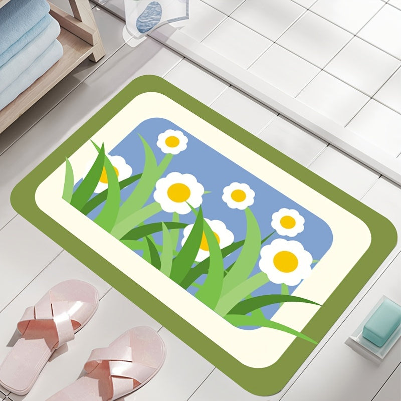 1pc Absorbent Non-slip Floor Mat Quick-drying Entrance Door Mat