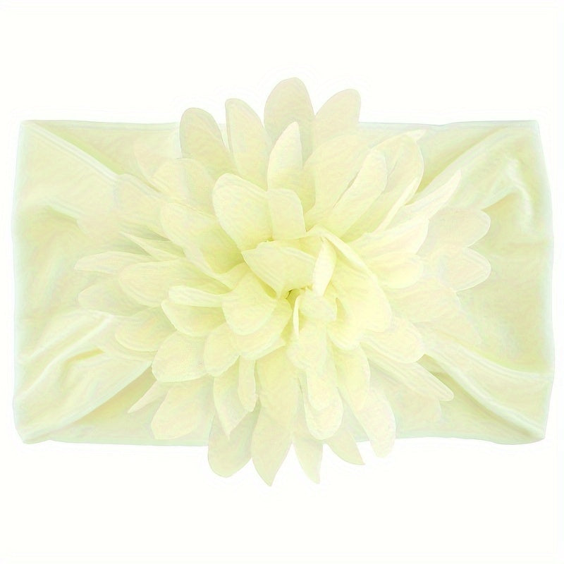 6pcs Kids Chiffon Flower Headscarf Nylon Headband
