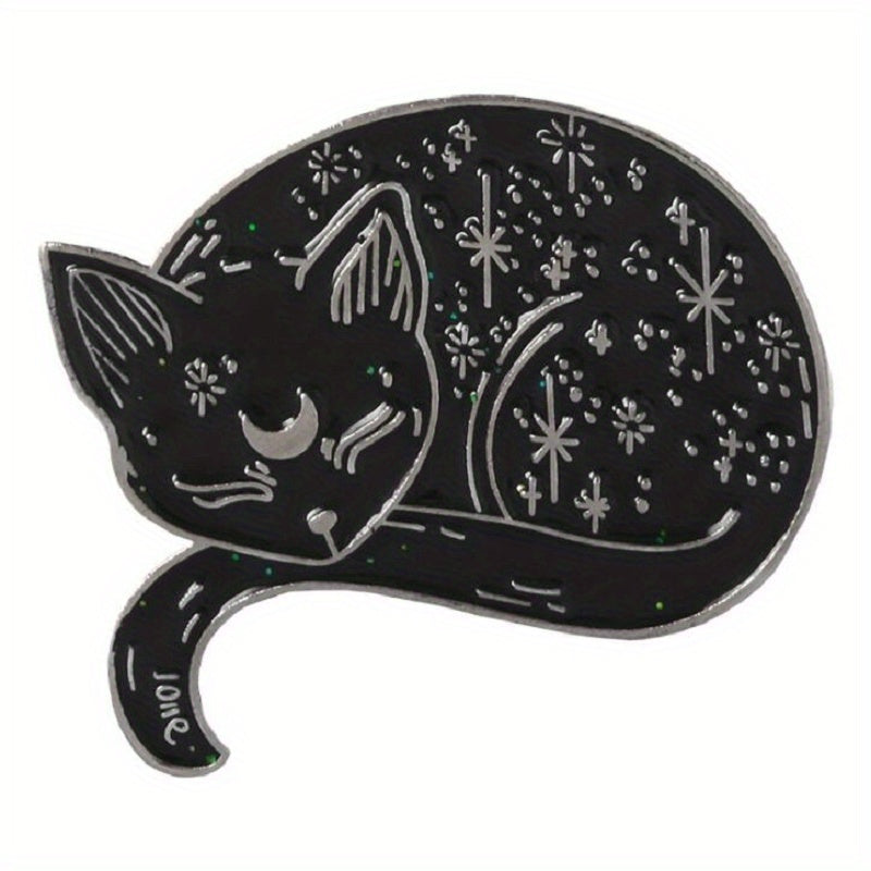 Enamel Sleepy Lazy Cat Pin Brooch for Clothing Bags Jackets