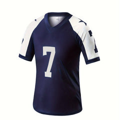 Boys Rugby Jersey Short Sleeves Football Shirt