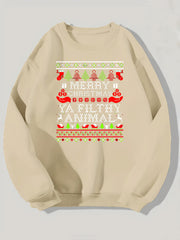 Christmas Print Men's Crew Neck Long Sleeve Sweatshirt Casual Wear