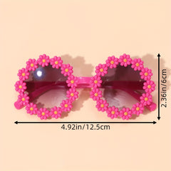 Girls Flower Sunglasses & Bow Headband Set Hair Accessories