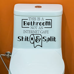 Toilet Sign Decoration Sticker Self-adhesive PVC Removable Wallpaper