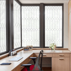 Morocco Frosted Privacy Window Film Stained Glass Style Tint