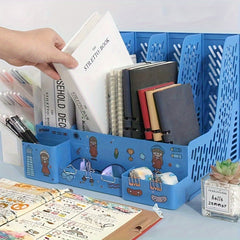 Desktop Bookshelf A4 File Storage Box Folder File Shelf Archive Storage Rack