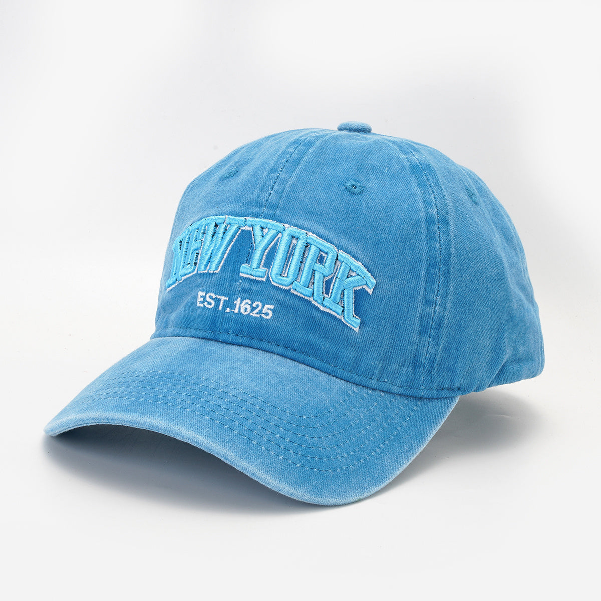 Vintage Baseball Cap Embroidery Distressed Washed Women's Sun Hat