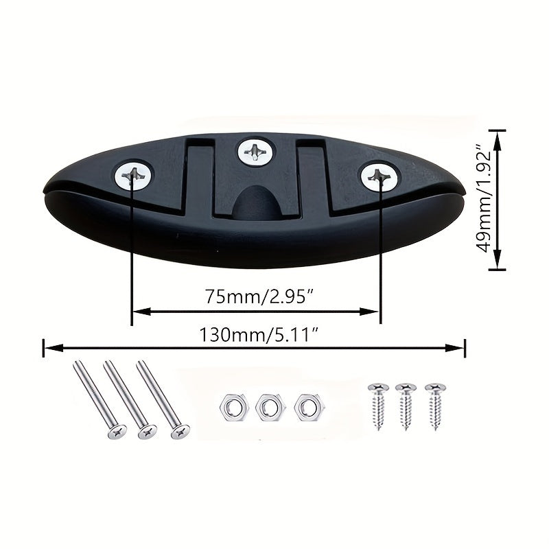 1pc 12 Folding Flip-up Dock Cleat Boat Marine Kayak Mooring Cleat