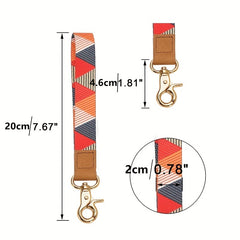 Colorful Wristlet Key Chain Holder with Wrist Lanyard