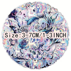 50pcs Cartoon Unicorn Series Graffiti Stickers for Laptop Water Cup Decoration