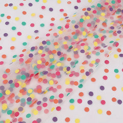 Colorful Dot Mesh for Skirts Sleeves Tops DIY
