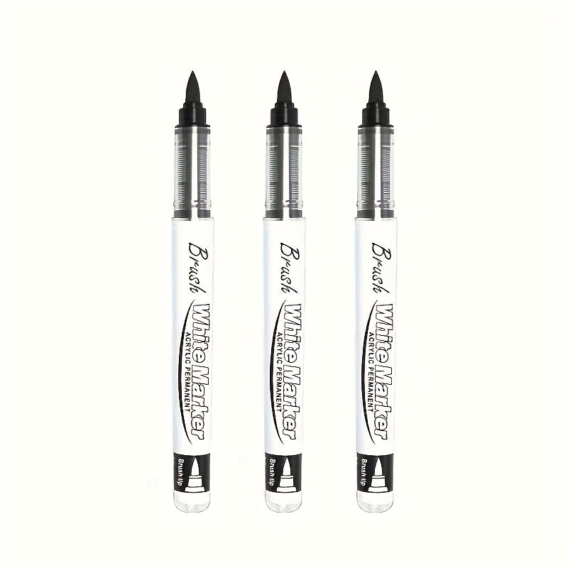 3pcs Waterproof Acrylic Ink Marker Pens for DIY Crafts & Art Supplies