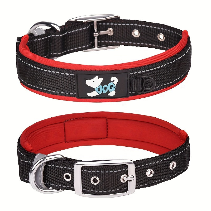 Reflective Space Cotton Pet Collar for Medium Large Dogs