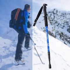 Outdoor Three-section Straight Handle Walking Stick