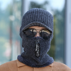 Coldproof Windproof Warm Hat Winter Zipper Fishing Balaclava Hat