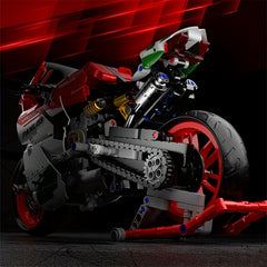 803pcs Red Racing Car Assembled With Mechanical Parts Collection Gift