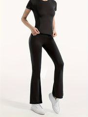High Waist Flare Yoga Pants Fitness Leggings