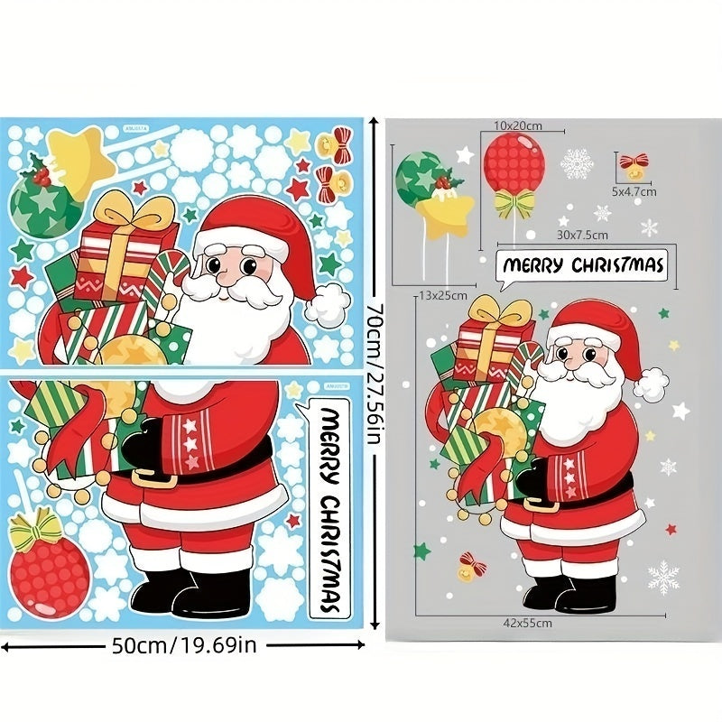 XL Double Sided Christmas Window Clings - Adorable Decorative Stickers