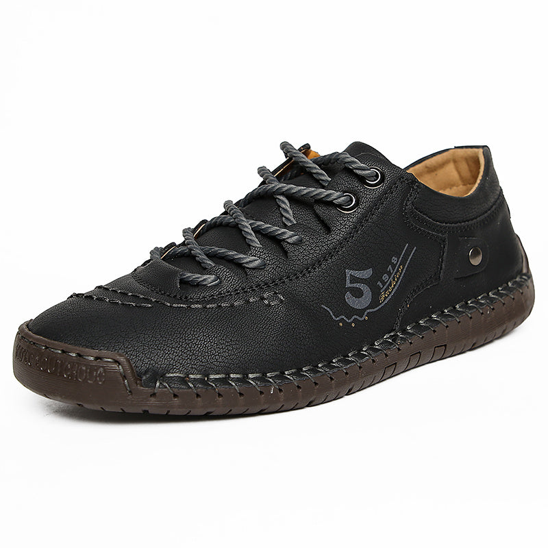 Microfiber Sneakers Men Vintage Loafers Male Casual Shoes Lace up Streetwear