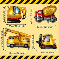 Construction Balloons Excavator Dump Truck Mixer Truck
