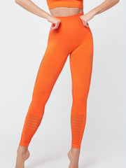 High Waist Hollow Yoga Leggings, Breathable Comfort