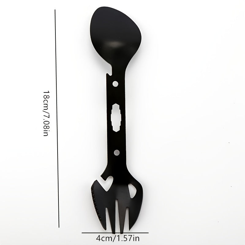 Camping Survival Multi-Tool: Fork, Spoon, Bottle Opener, Fish Harpoon