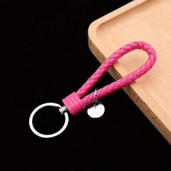 10pcs Leather Rope Keychain Car Pendant Keyring Accessories