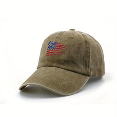 Butterfly Flag Baseball Cap Vintage Washed Distressed Adjustable Dad Hats